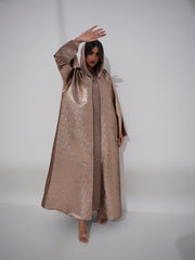 Mahra Abaya - Metallic Nude